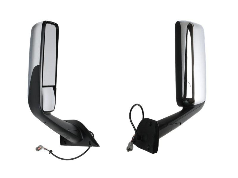 KAMP Chrome Left Hand Door Mirror for Freightliner Cascadia P4 2018+ - image 1 of 1